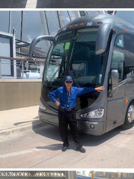 Andy with private bus